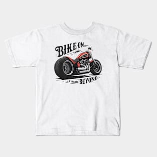 Bike on explore beyond Kids T-Shirt